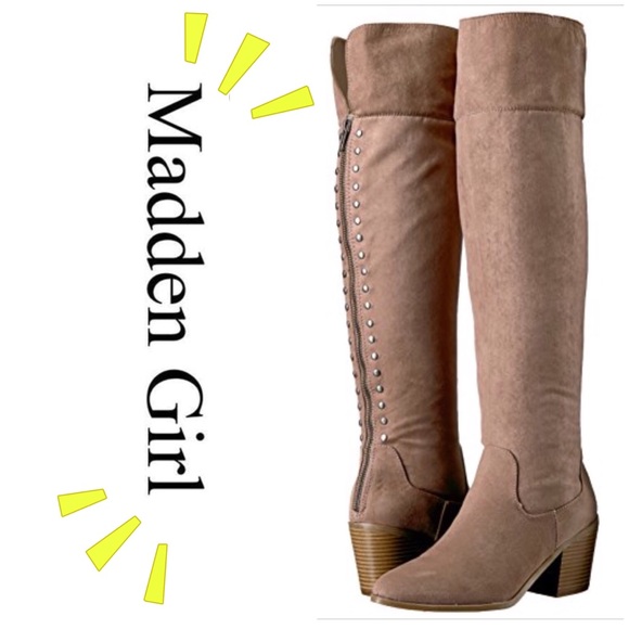 madden girl knee high boots